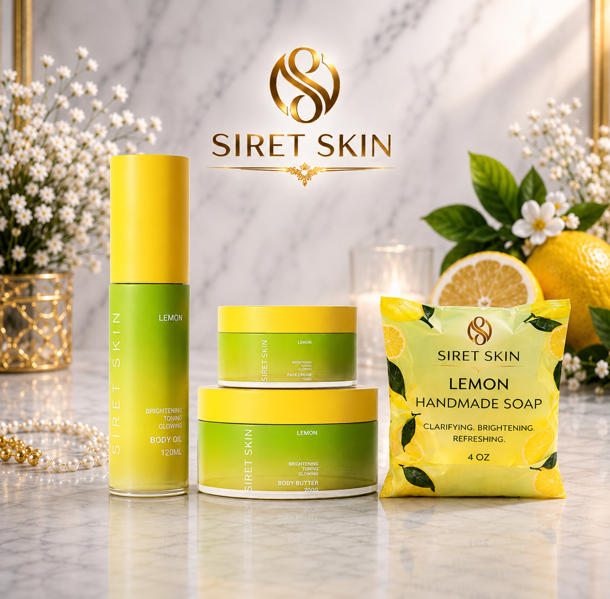 Lemon Brightening Skincare Set