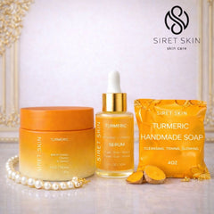 Turmeric Glow Trio | Vitamin C Serum + Brightening Face Cream + Handmade Soap
