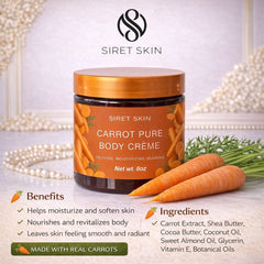Carrot Pure Body Crème | Deep Moisture & Natural Glow | 8oz