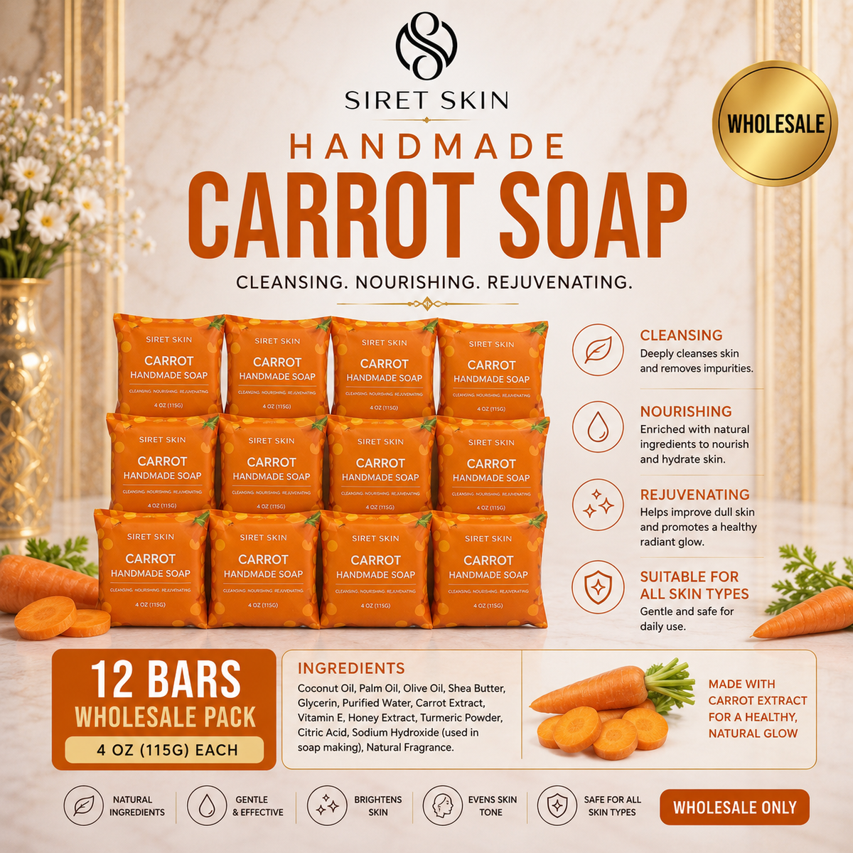 12 CARROT SOAP DEAL