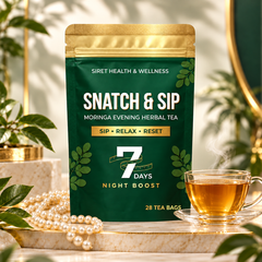 Siret Health & Wellness Snatch & Sip Moringa Evening Herbal Tea - 28 Tea Bags